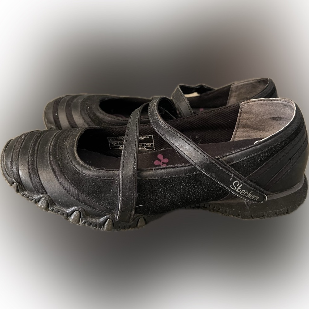 Skechers Mary Jane Slip On Shoes Women's Size 6 Black